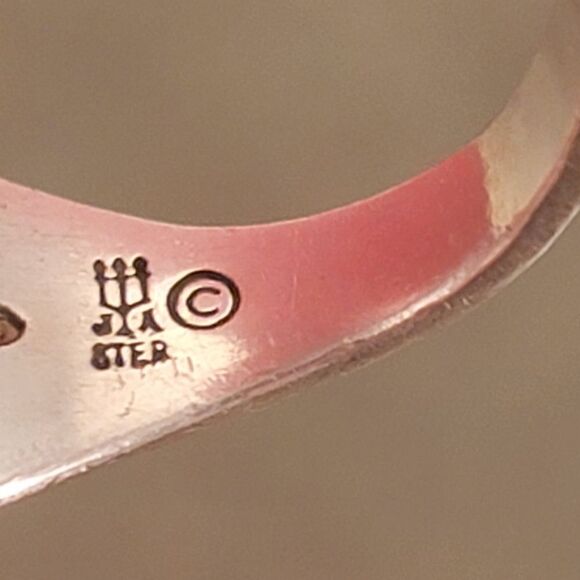 Retired James Avery Sterling Wide Woven Ring - Picture 7 of 8